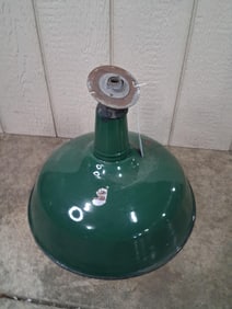 Green Enamel Gas Station Shade