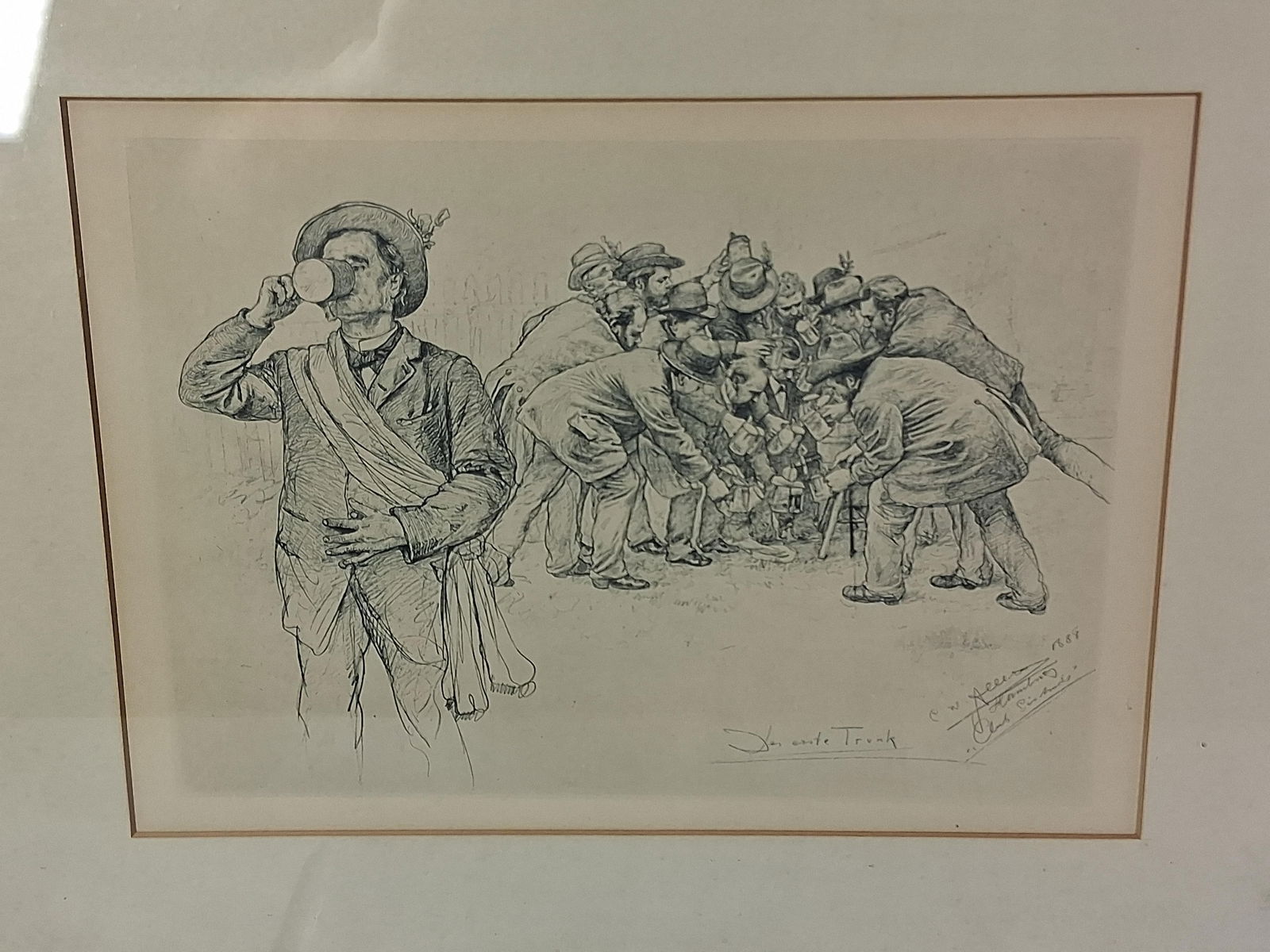 Der Erste Trunk Lithograph - 2