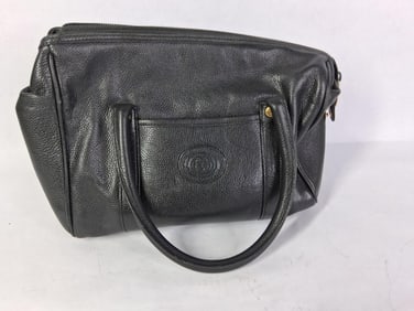GUCCI Vintage Black Leather Handbag