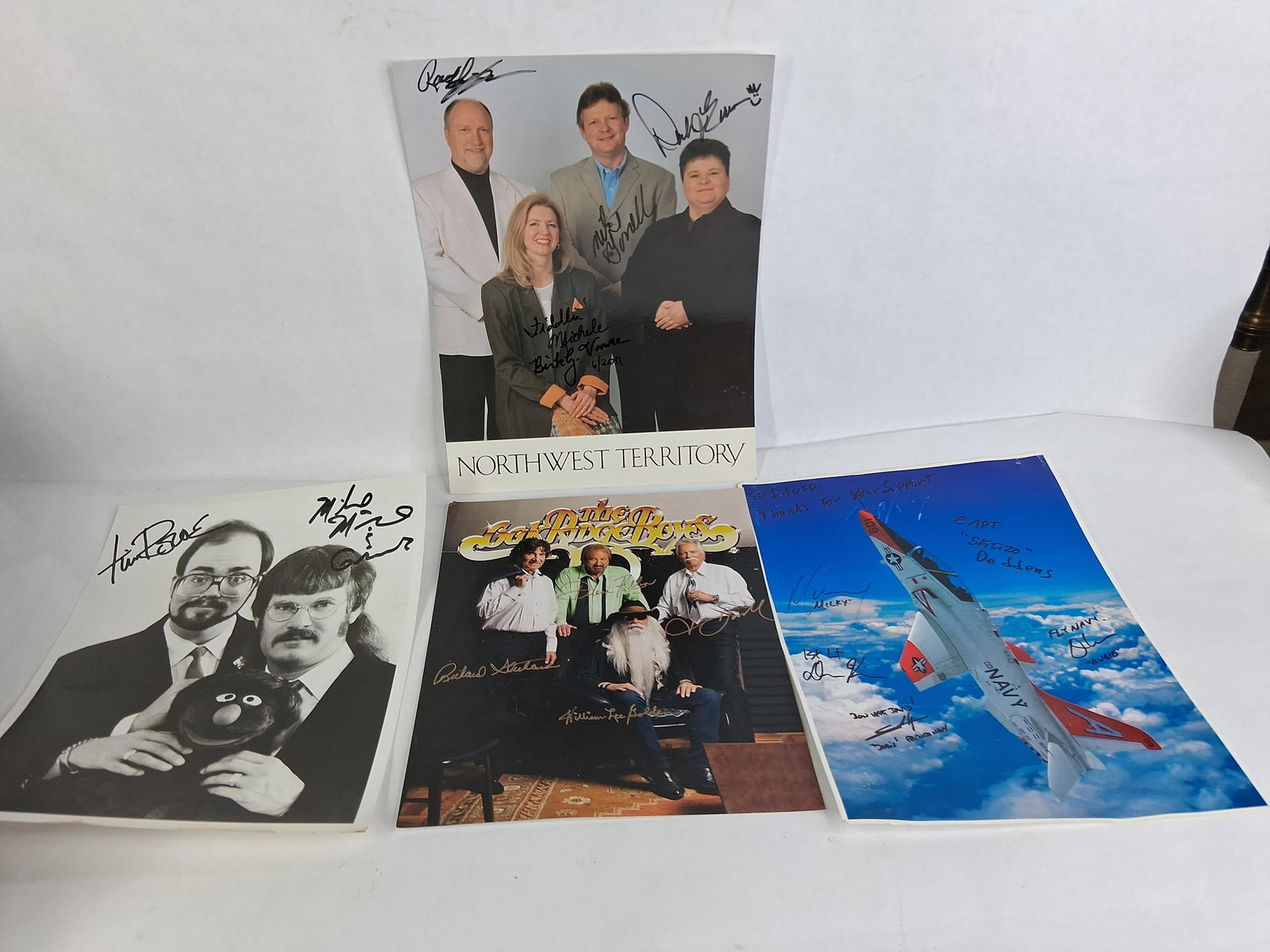 Lot of Various Autographed Photos Inc. Navy, The Oak Ridge Boys, Northwest Territory and More (1 of 6)