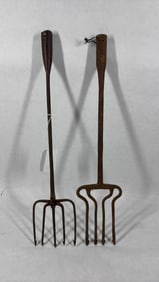 Early 19th C. Hand Forged Iron Gigs / Tridents