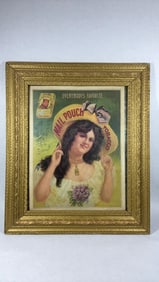 1906 Limited Edition Block Bros. Tobacco Co. Mail Pouch Framed Advertisement