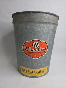Wheeling Corrugating Co. Dura-Zinc-Alloy Galvanized Sap Pail