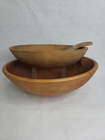 Primitive Wood Dough Bowls Inc. Munising w/ Paddle