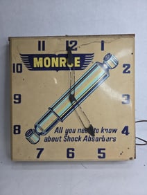 The Countryman Co. Monroe Shock Absorbers Lighted Shop Wall Clock