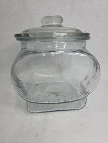 Early Planters Country Store Counter Top Glass Lidded Peanut Jar