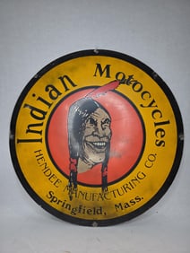 SSP Indian Motorcycles Hendee Mfg. Co. Springfield Mass. Repro Sign