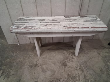 Primitive Painted Wood Bench