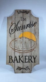 SS Hand Painted Wood Slat The Sunrise Bakery Sign