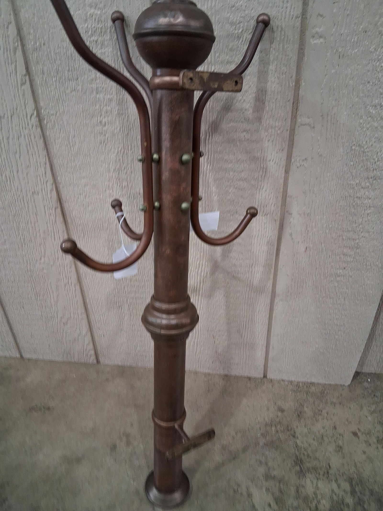 Wall Mount Brass Barbershop Hat Rack - 6