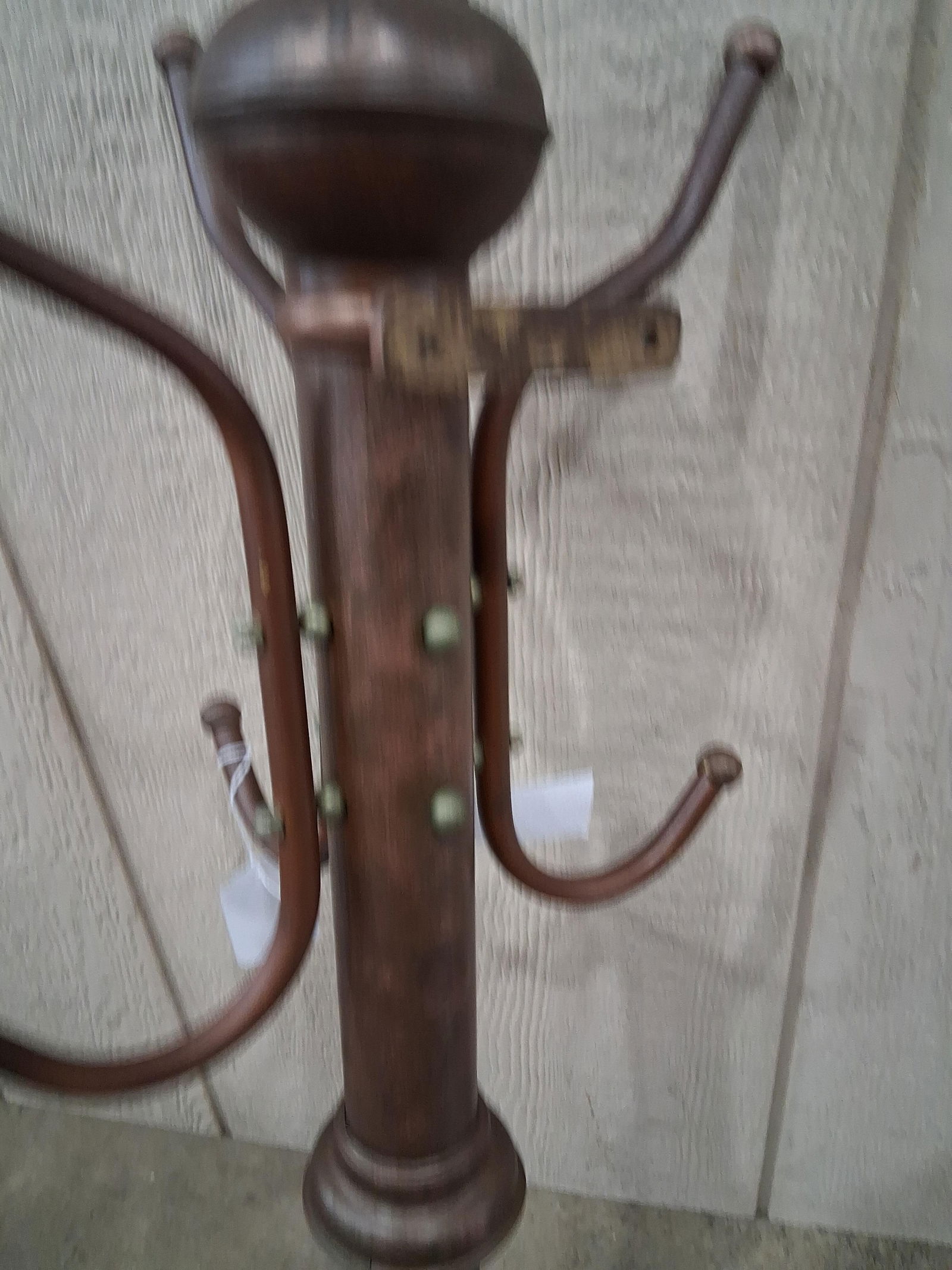 Wall Mount Brass Barbershop Hat Rack - 7