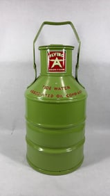 Restored 5 Gal. Ellisco Tide Water Associated Oil Co. Fuel/Oil Can w/ Lid and Handle