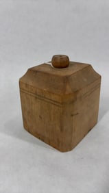 Primitive Hand Carved Wheat Basket Butter Mold