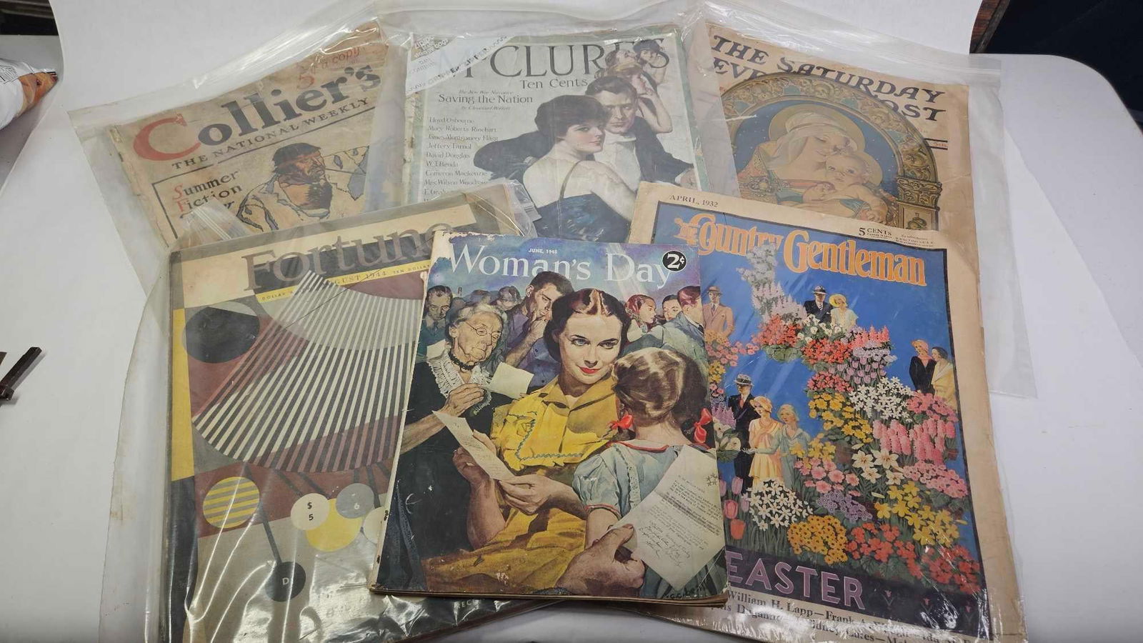 1915 to 1940's Assorted Journal Magazine Publications Inc. Womans Day, Colliers, Fortune and More (1 of 17)