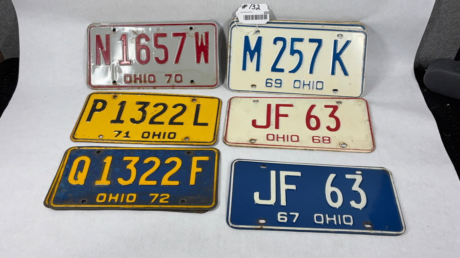 5 Matching License Plate Sets 1967-1972: All in good condition.