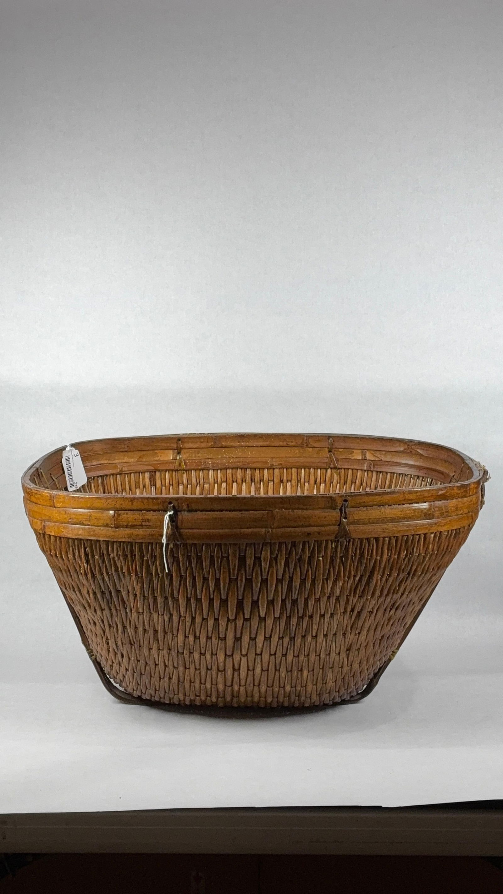 Large Primitive Chinese Hand Woven Gathering and Transportation Vessel (1 of 7)