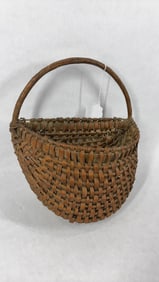 Hand Woven Splint Flat Wall Melon Basket