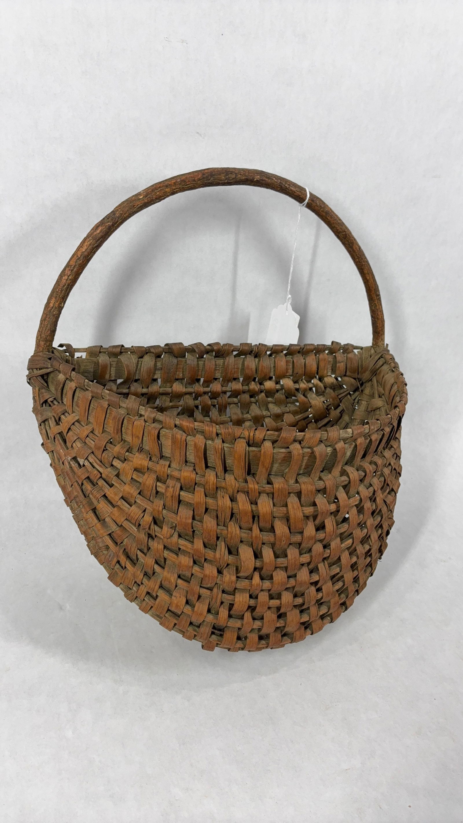 Hand Woven Splint Flat Wall Melon Basket (1 of 4)