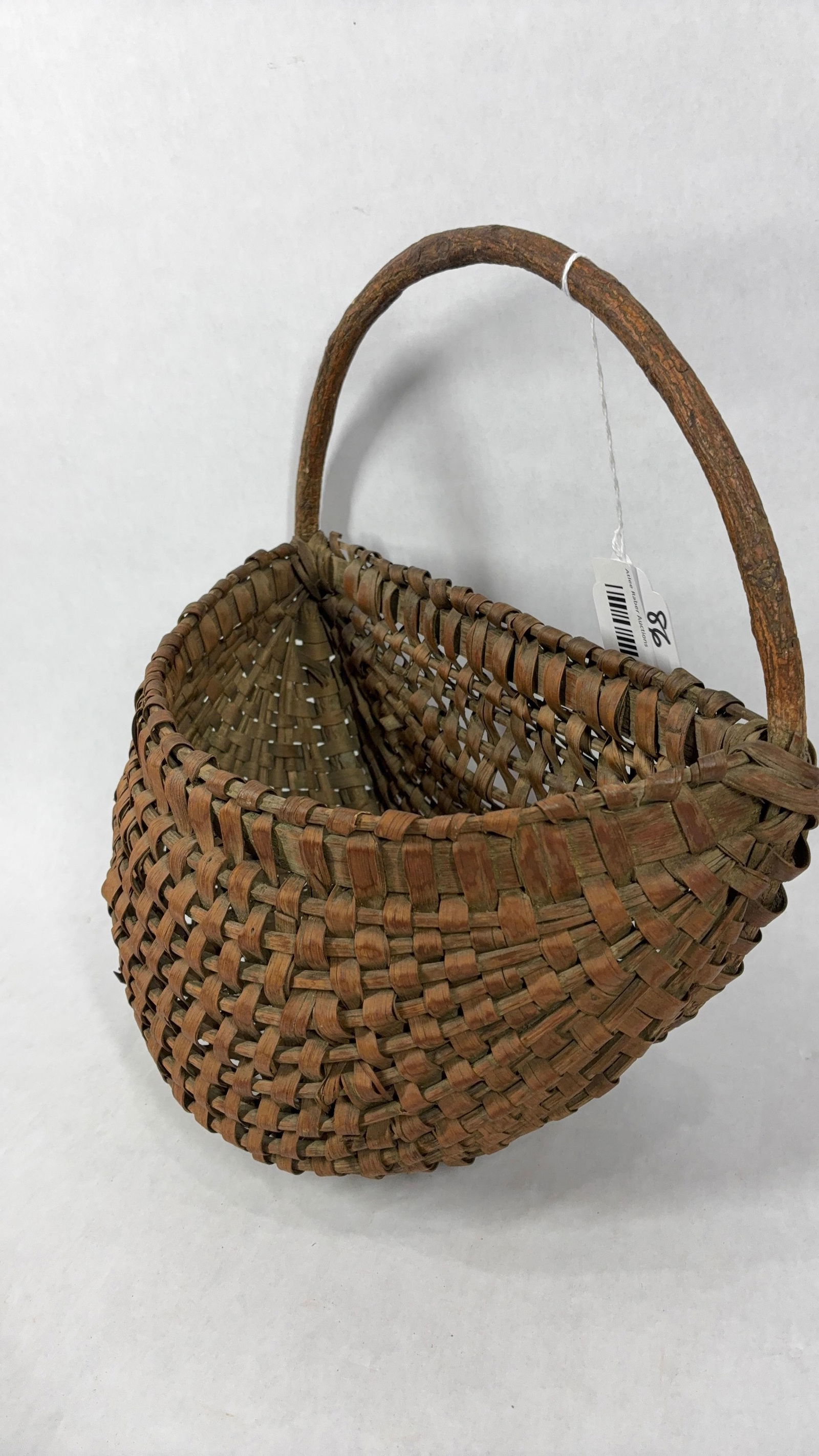 Hand Woven Splint Flat Wall Melon Basket - 2