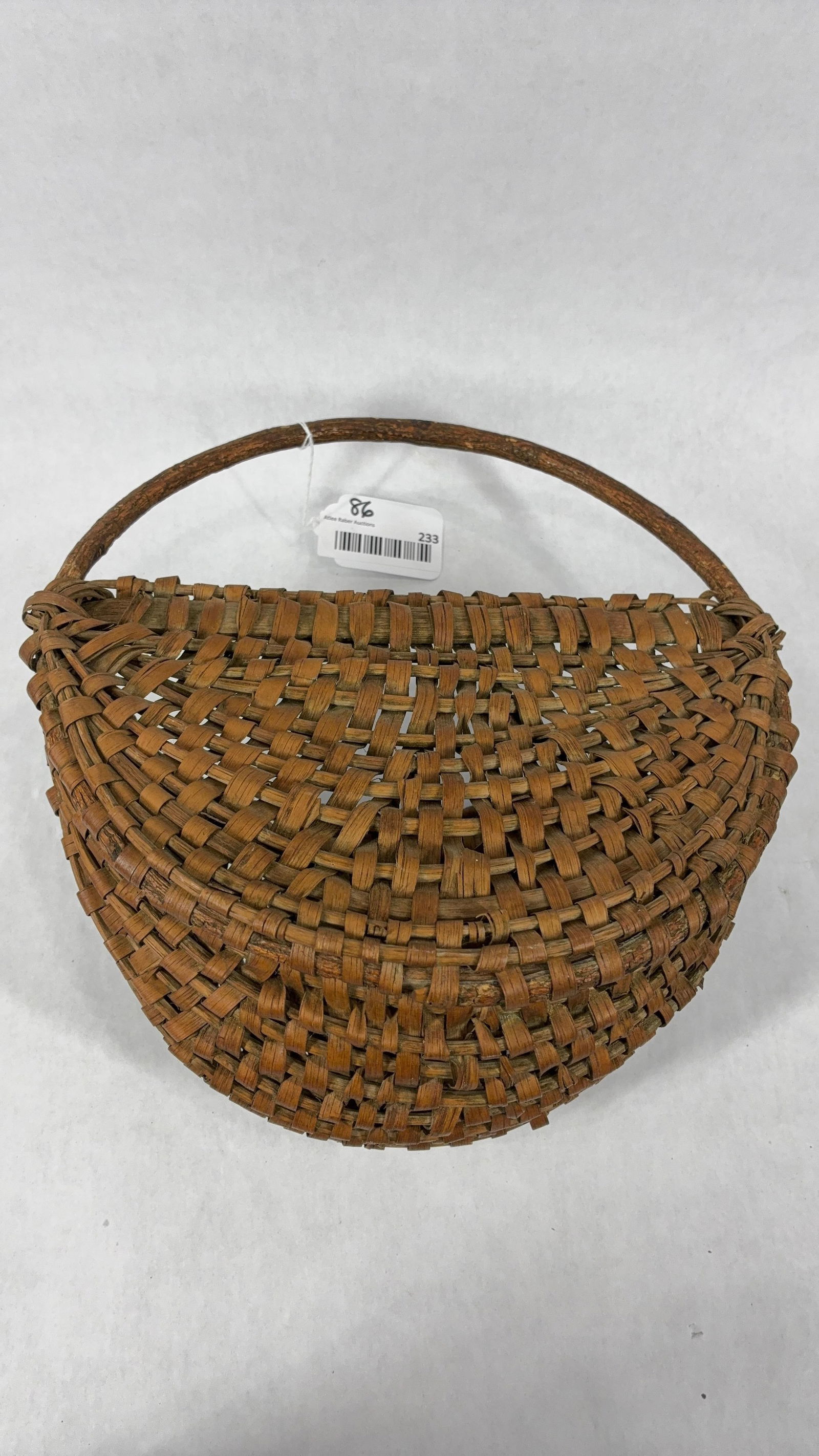 Hand Woven Splint Flat Wall Melon Basket - 4