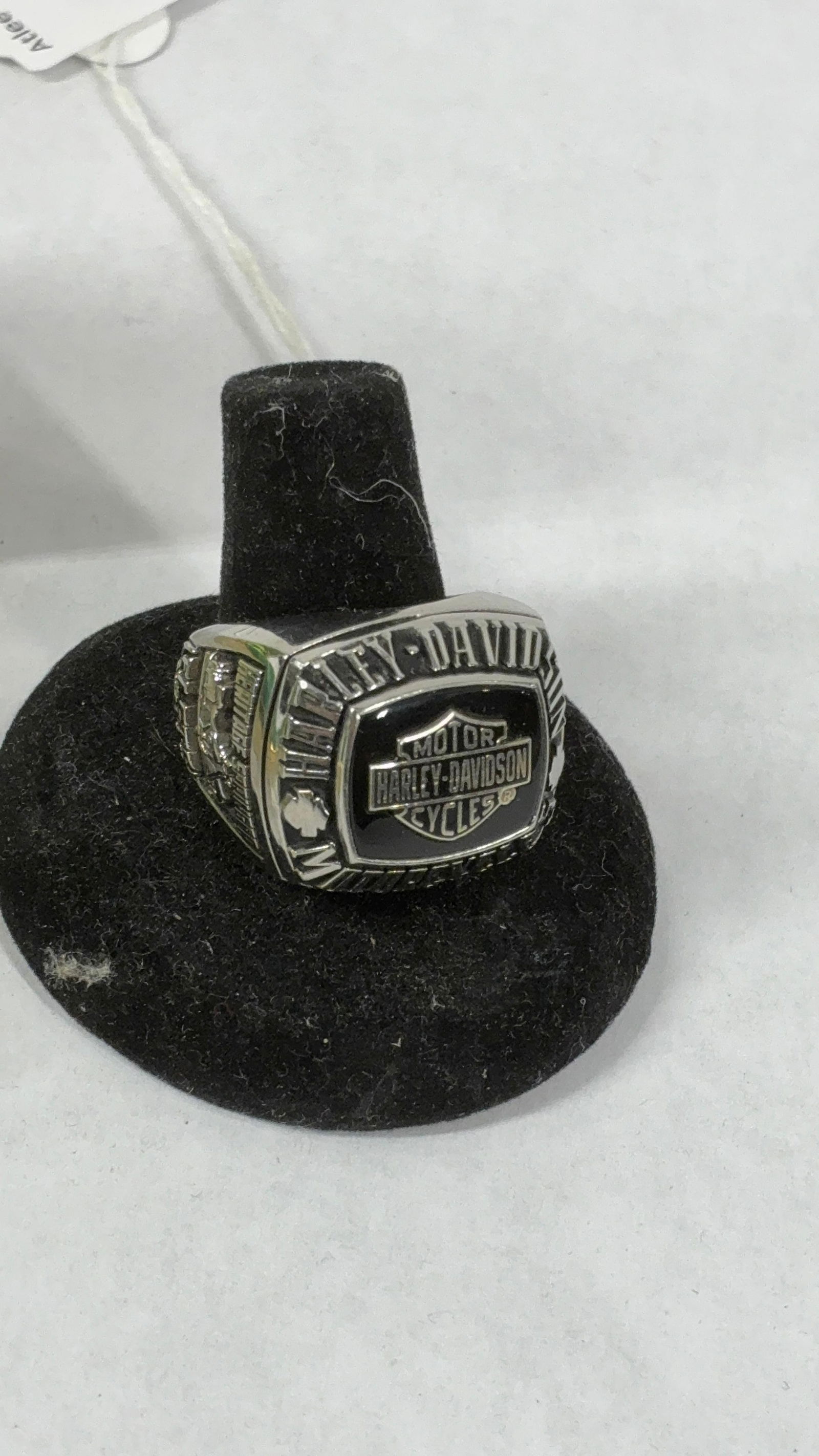 Great Harley Davidson RIng: Hardly ever worn. Size 10.25. One side reads Heritage Springer, the name Jerry to other side. Very good condition.