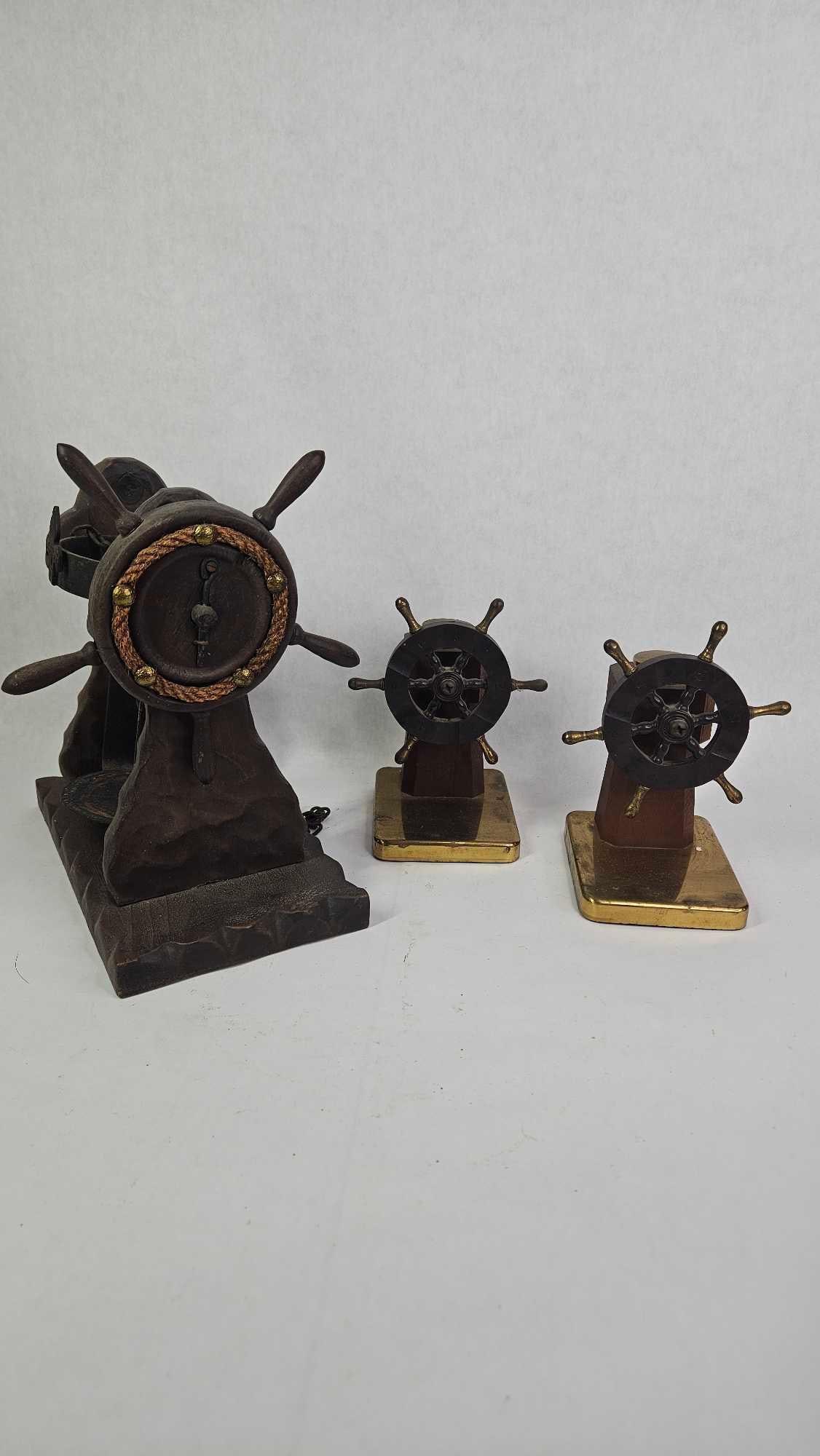 Nautical Brass Bookends and Bottle Holder (1 of 8)