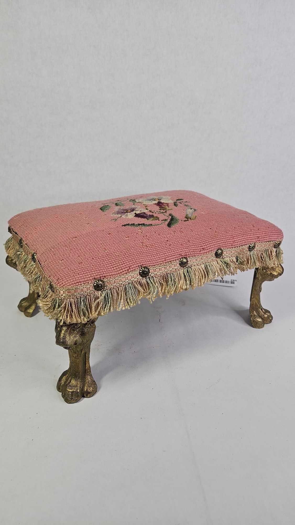 French Provincial Gilt Footed Foot Stool (1 of 7)