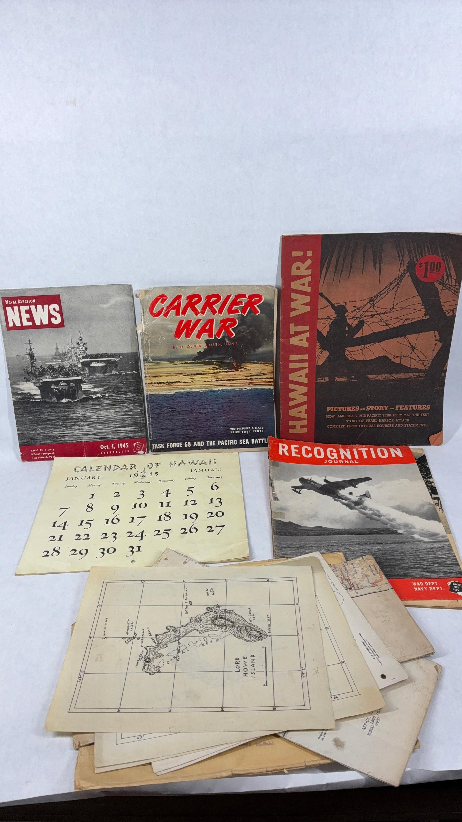 1940s World War Articles, Calendar, and Maps (1 of 11)