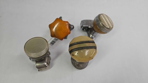 4 Enamel & Bakelite Suicide Knobs