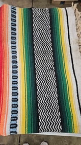 Mexican Falsa Serape Camel Saddle Blankets Lot of 2