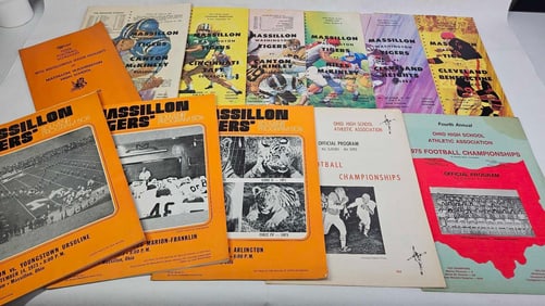 1968-70's Assorted High School Football Programs Inc. Massillon Tigers and More