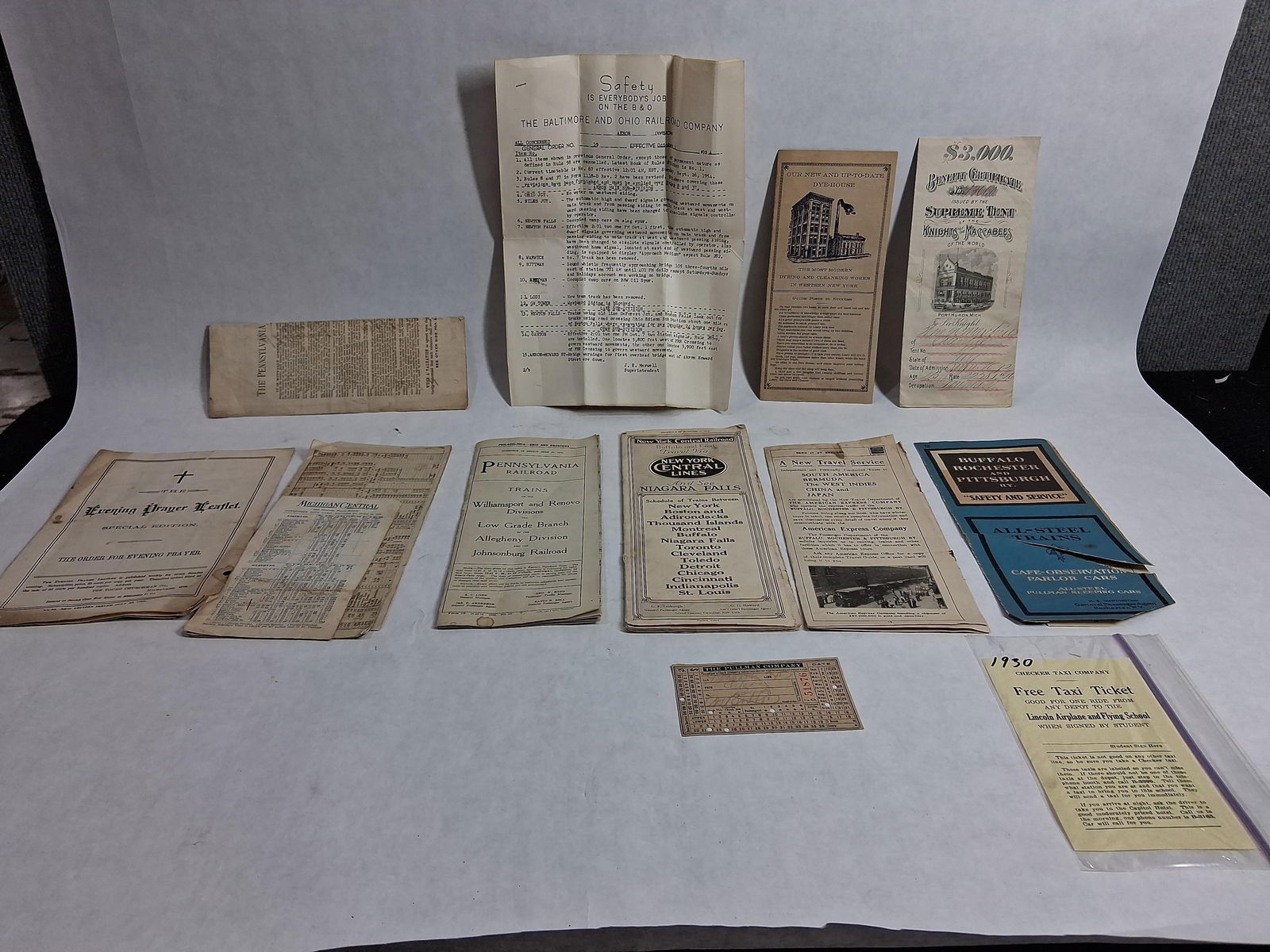 Railroad 1950s Schedules, Documents, and Literature (1 of 8)