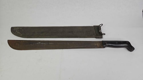 1945 WWII U.S. Collins & Co. Legitimus Military Machete W/ US Sheath