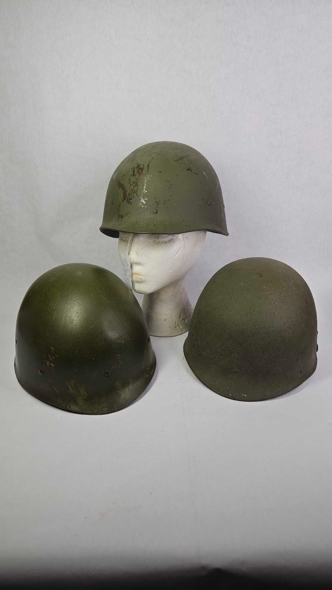 3 US Military Helmet Liners: All have internal head bands.