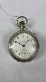 Elgin Nat. Watch Co. Mens Open Face Silveroid Case Pocket Watch