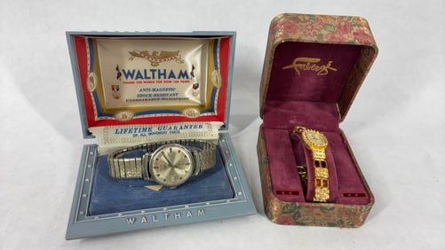 Faberge Womens Wrist Watch and Waltham Mens Watch