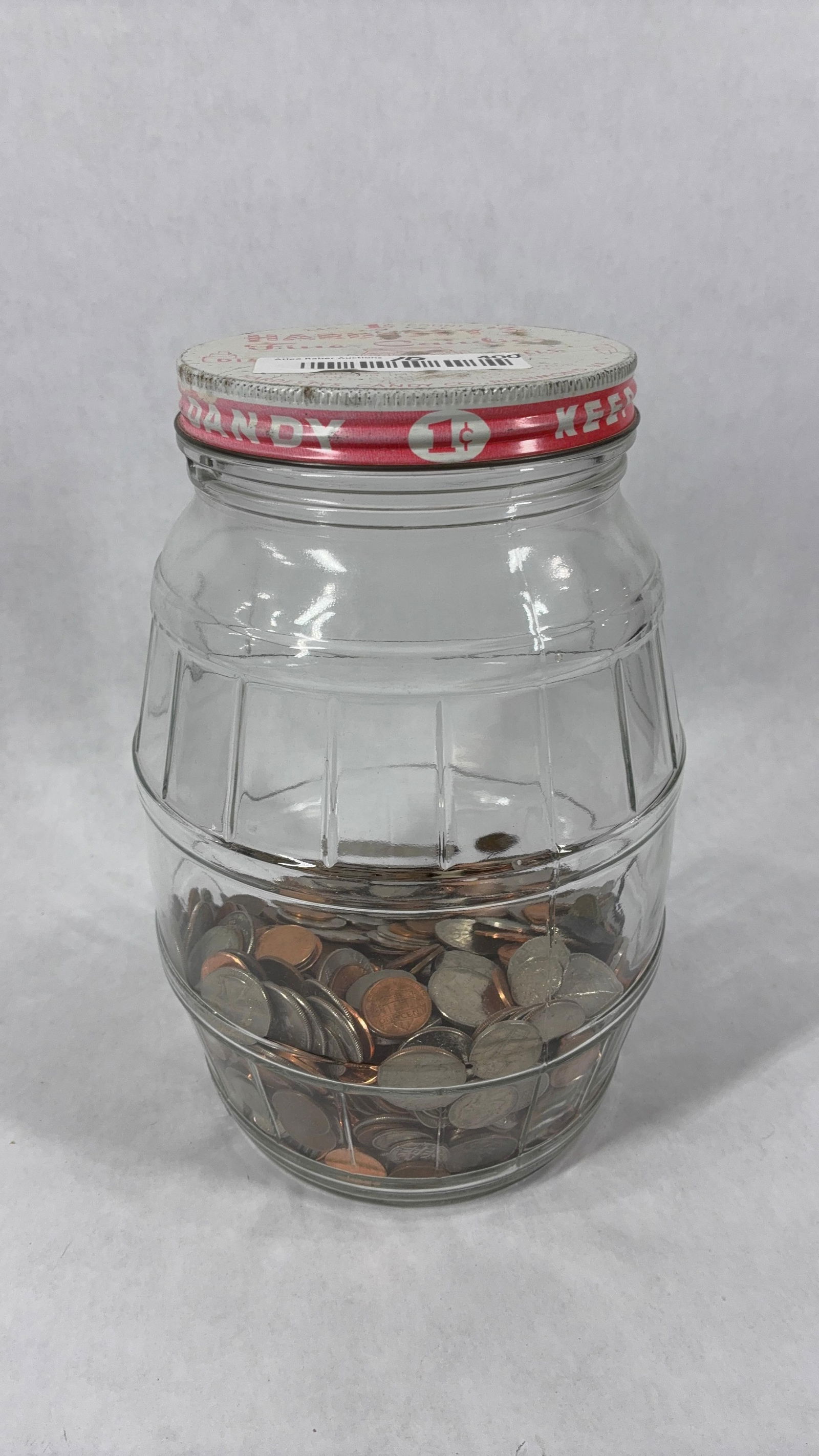 Hardestys Fine Candies Country Store Lidded Jar with Gold Dollars, Half Dollars, Quarters, Pennies (1 of 8)