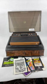 Original Atari 2600 Video Computer System VCS Four Switch Woody w/ Controllers and Games Console