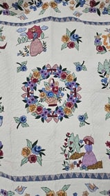 Rare Limited Edition Hand Stitched Home Collection Applique Quilt No. 9603 / 25K