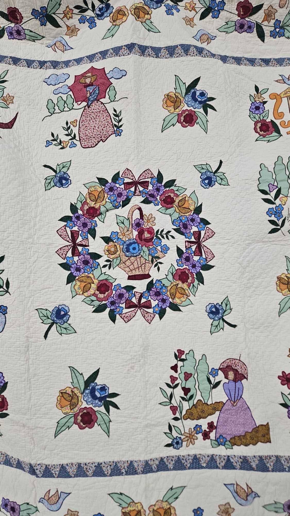 Rare Limited Edition Hand Stitched Home Collection Applique Quilt No. 9603 / 25K (1 of 7)