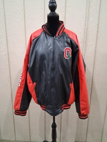 Vintage Steve and Barrys Outfitters Poly Vinyl Ohio State Mens Jacket