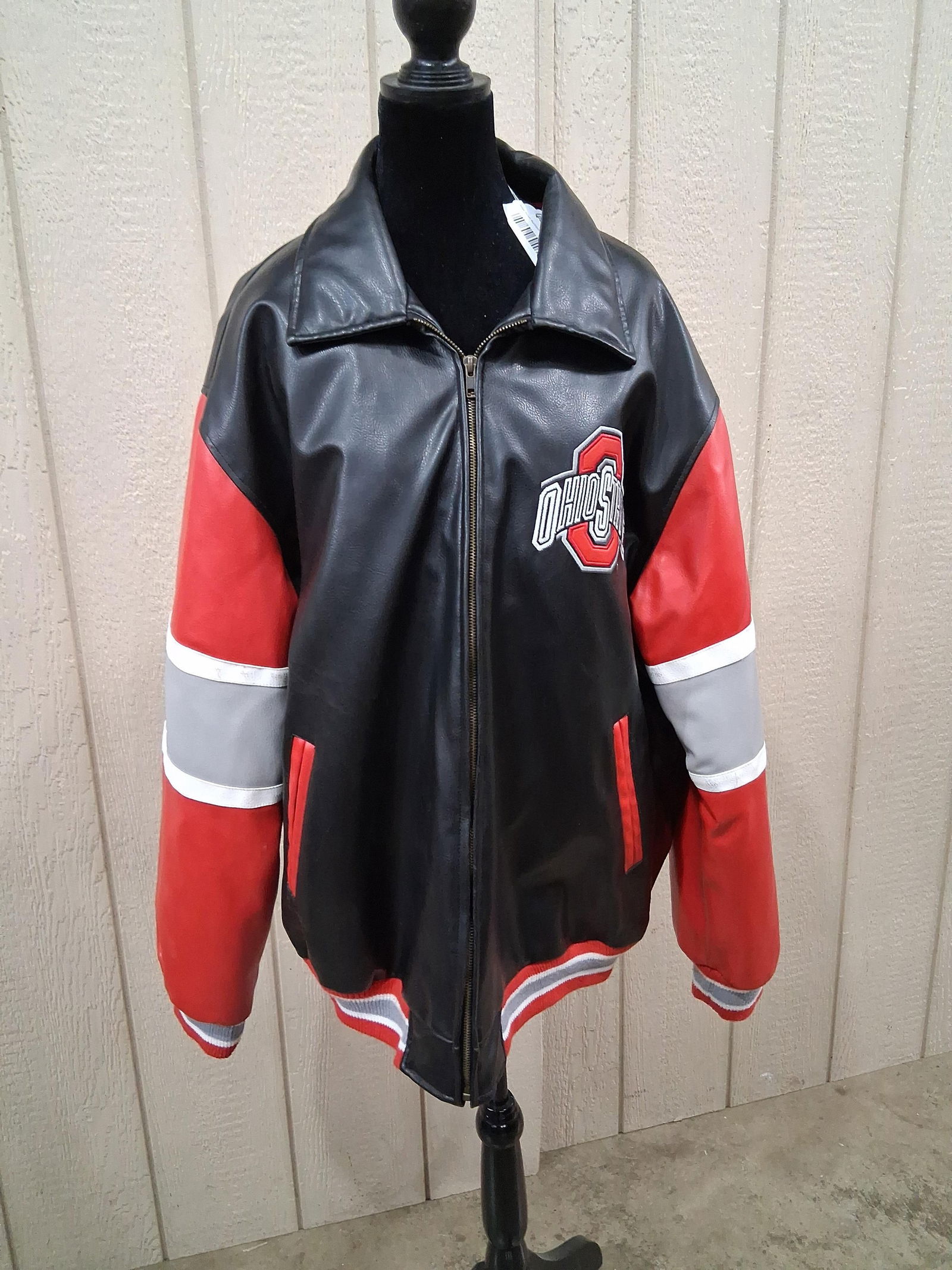 Ohio State Collegiate Licensed Poly Vinyl Mens Jacket (1 of 7)