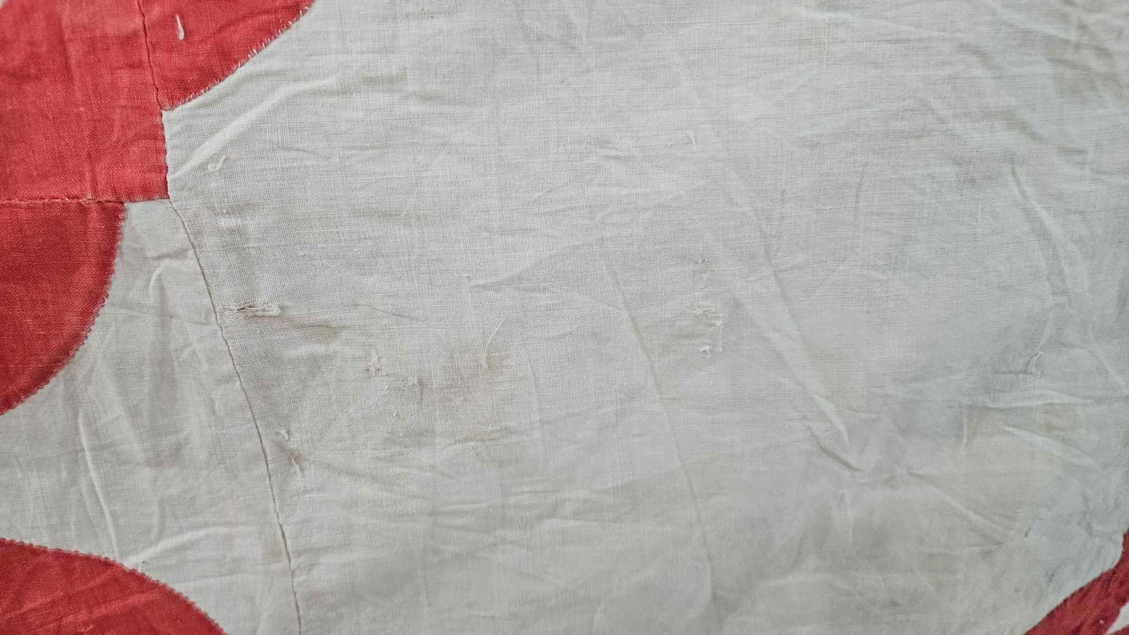 Hand Stitched Drunkards Path Quilted Back Quilt - 5