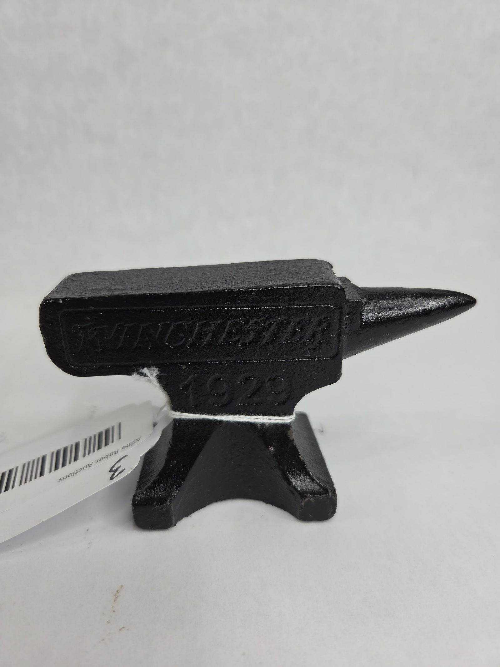 Cast Iron Winchester 1929 Embossed Painted Miniature Anvil: 5 in. L