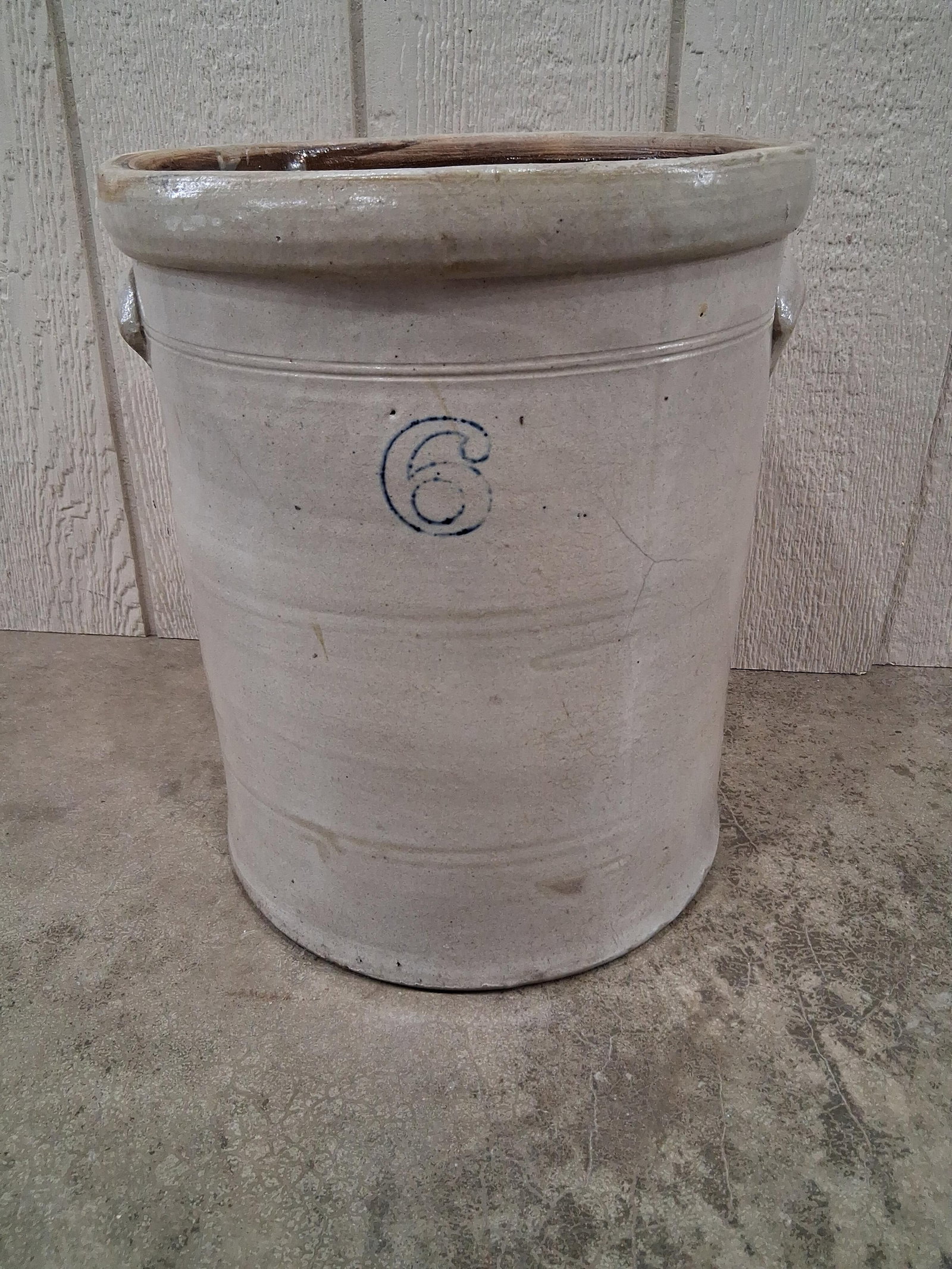 6 Gal. Handled Stoneware Crock (1 of 7)