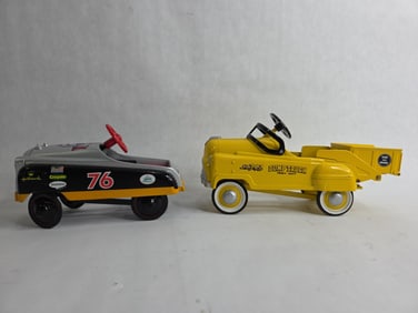 Kiddie Car Classics 1953 Murray Sand & Gravel Dump Truck & 50th Ann. Nascar Champ Pedal Cars