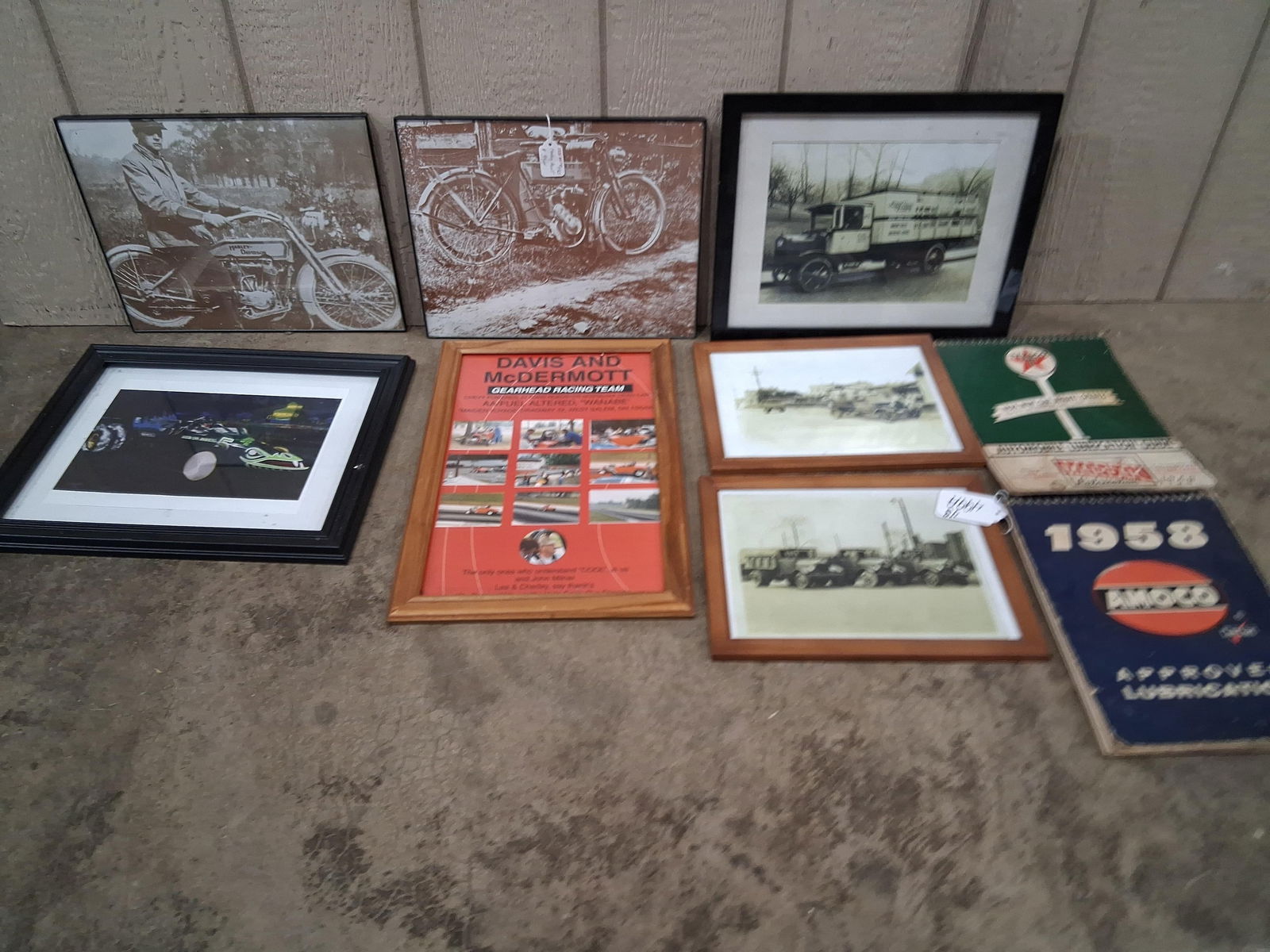 Gas, Oil and Automobile Lot Inc. Texaco and Amoco Manuals w/ Early Framed Photos of Racing and More (1 of 9)