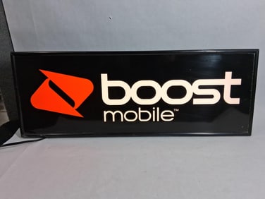 Boost Mobile Lighted Sign