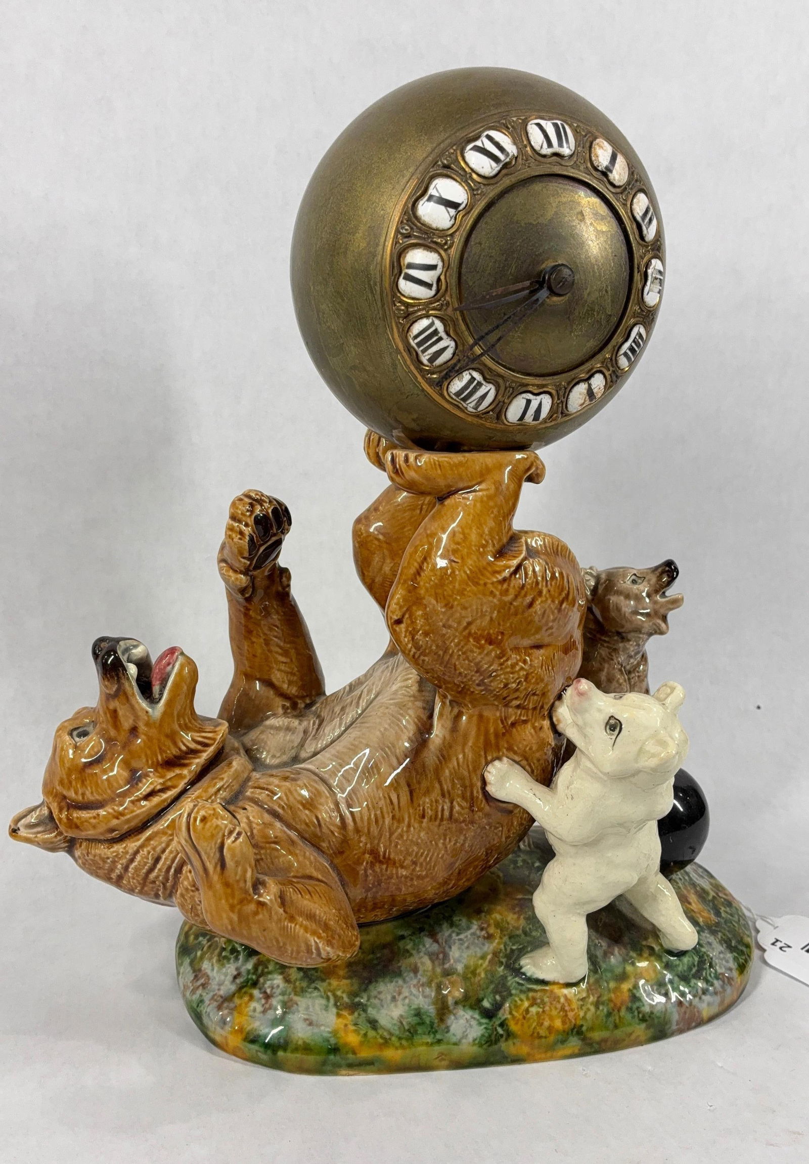 Playful Bears Desk Clock