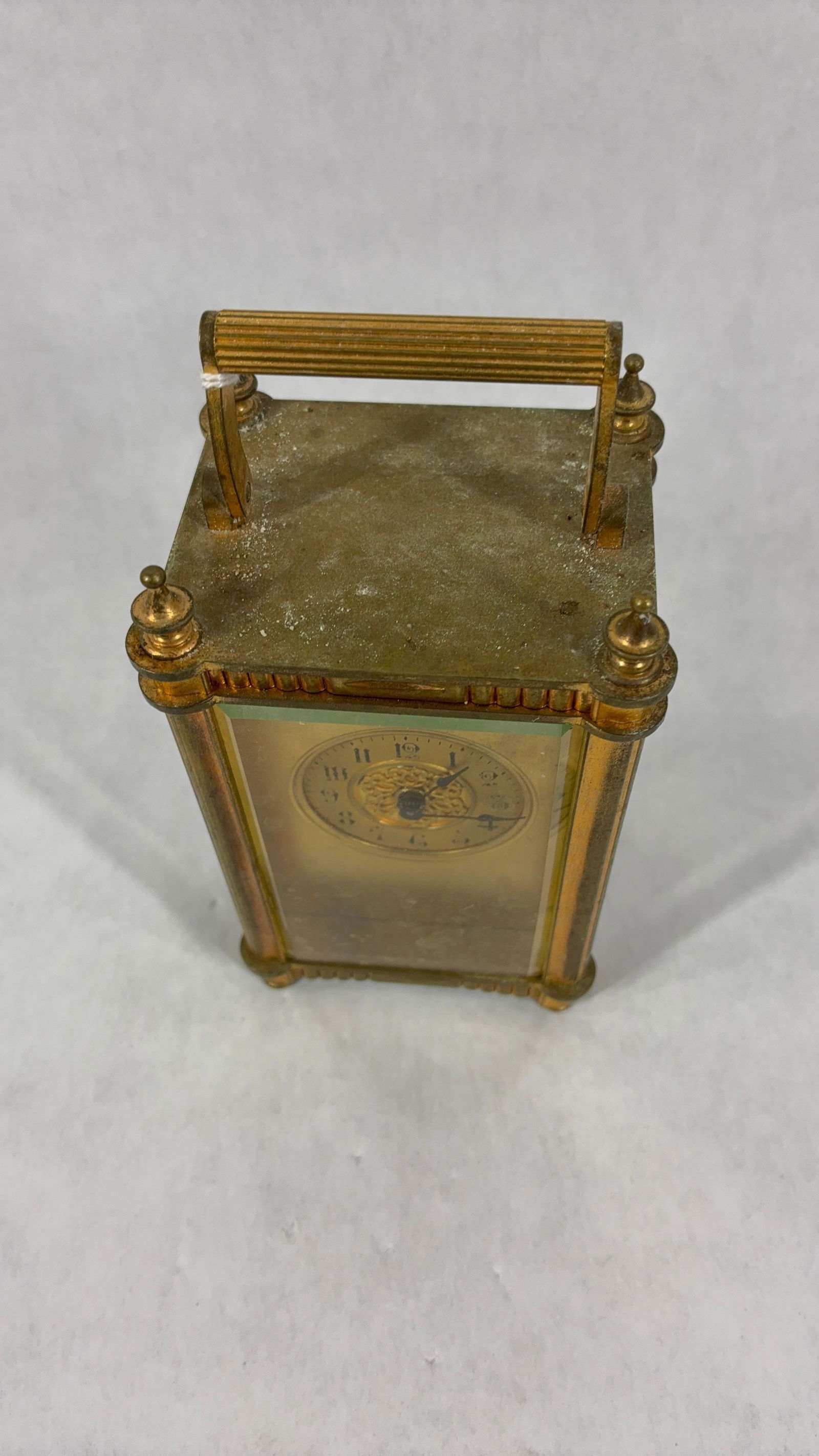 Antique Brass Carriage Clock - 2